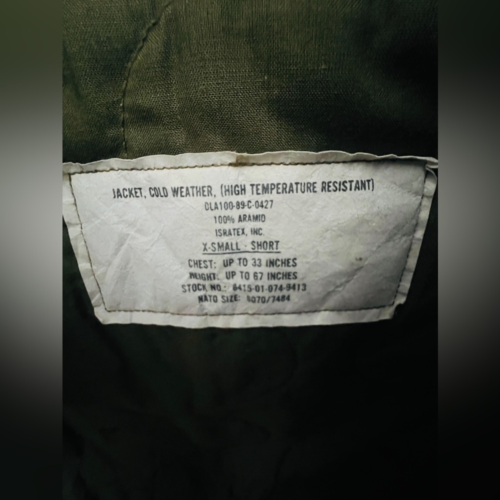 💣🫒DENIMDUNGREE GREEN AVIATOR BOMBER JACKET W/PATCH WORK SIZE X-S/SMALL - Picture 10 of 11